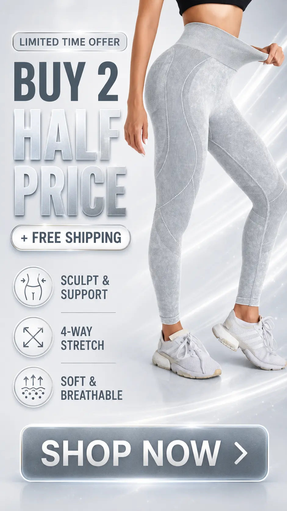 High Waist Butt Lifting Leggings – Seamless Squat Sculpt Fit
