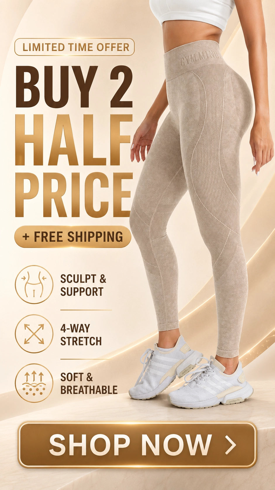 High Waist Butt Lifting Leggings – Seamless Squat Sculpt Fit