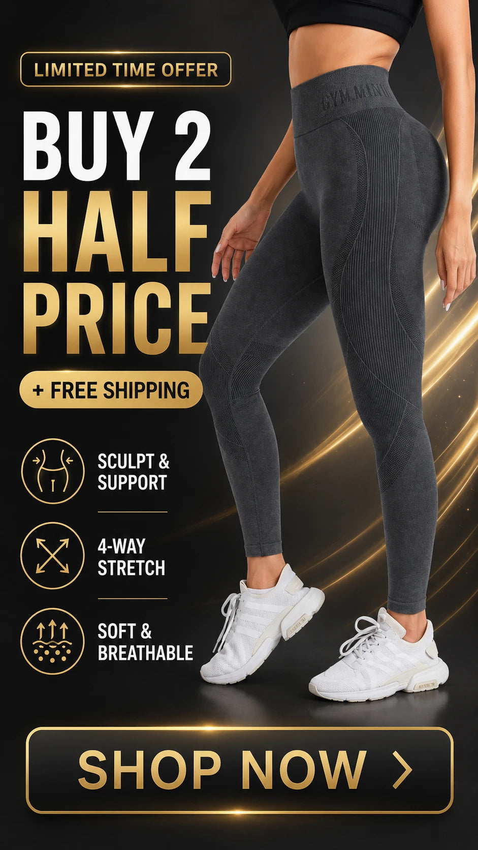 High Waist Butt Lifting Leggings – Seamless Squat Sculpt Fit