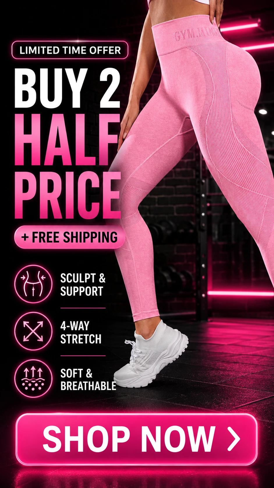 High Waist Butt Lifting Leggings – Seamless Squat Sculpt Fit