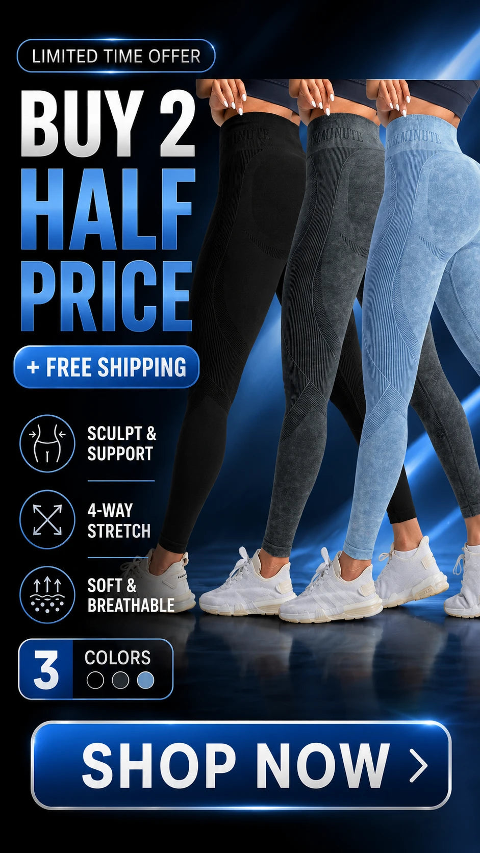 High Waist Butt Lifting Leggings – Seamless Squat Sculpt Fit