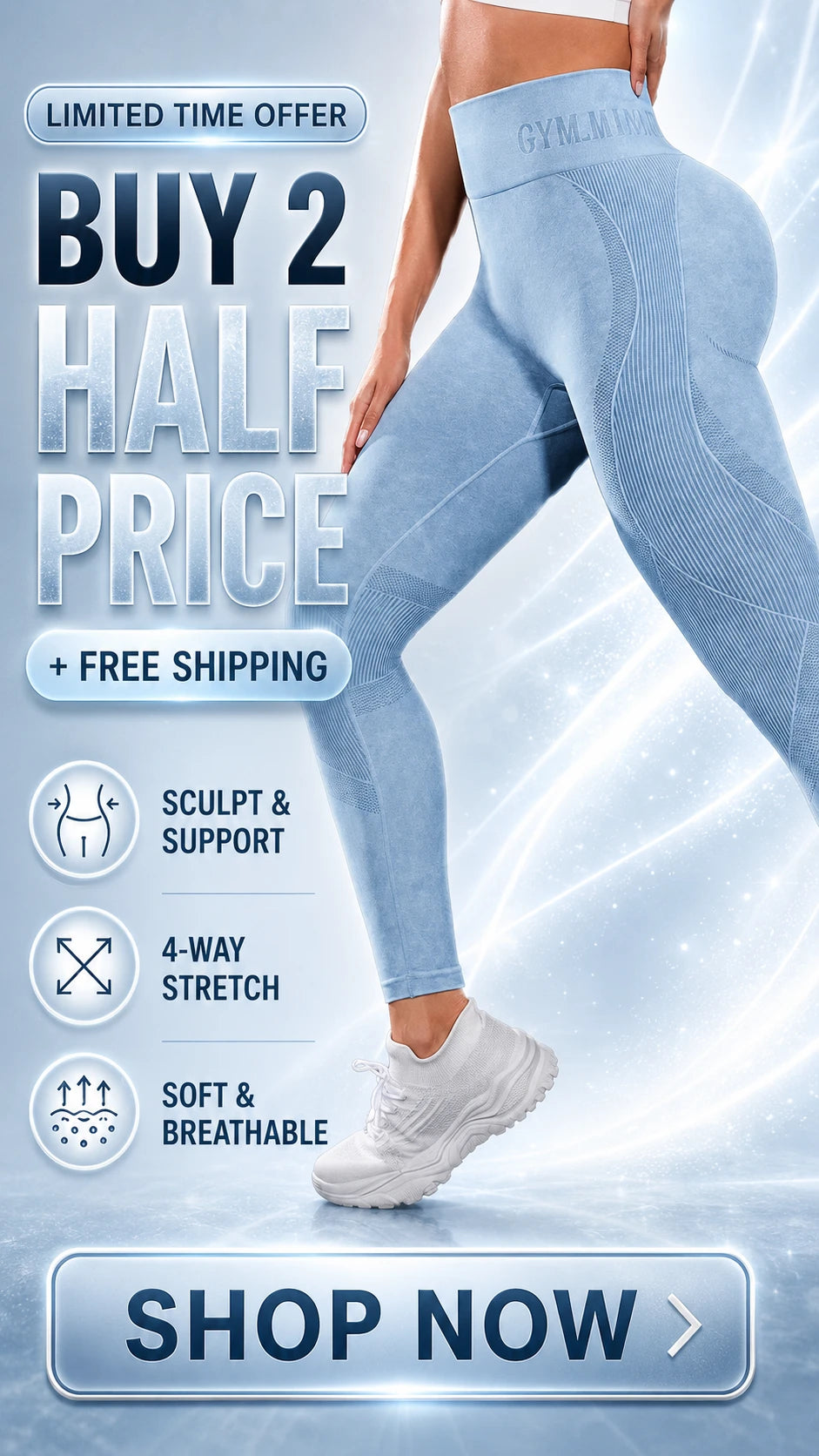 High Waist Butt Lifting Leggings – Seamless Squat Sculpt Fit