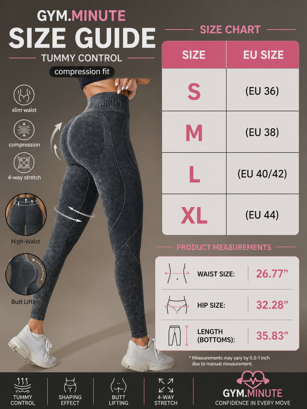 High Waist Butt Lifting Leggings – Seamless Squat Sculpt Fit